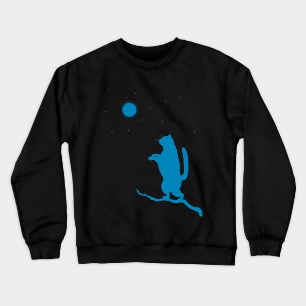 Sleepwalker. Cat illustration Crewneck Sweatshirt by lents